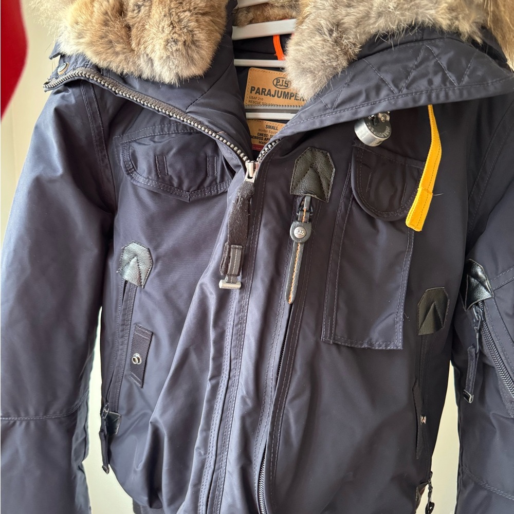 Parajumpers Navy Jacket with Fur Hood